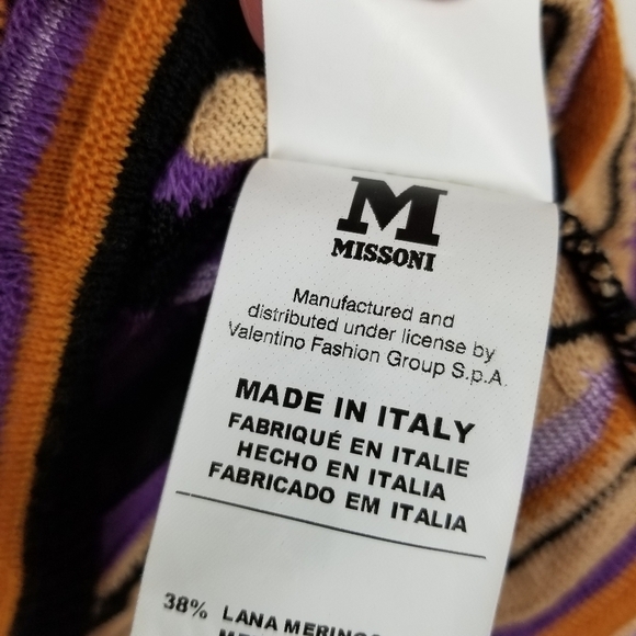 M Missoni NWT Long Sleeve Sweater Dress US 6 EU42 Multi Color Wool Blend 3D Knit - Picture 7 of 16